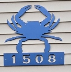 Blue Crab with house number or name