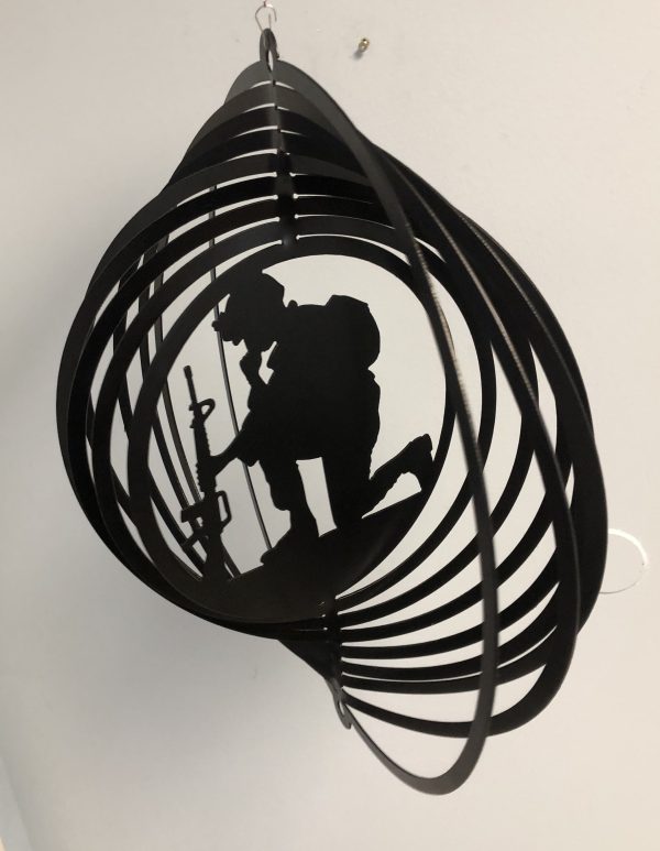 Kneeling Soldier Wind Spinner