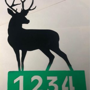 Standing Buck with house number